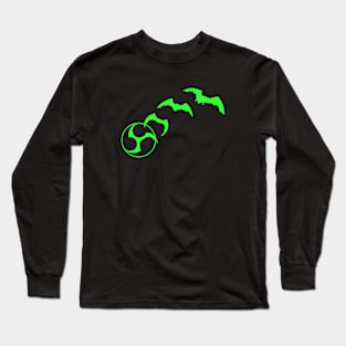 Bat Mitsudomoe lime Long Sleeve T-Shirt